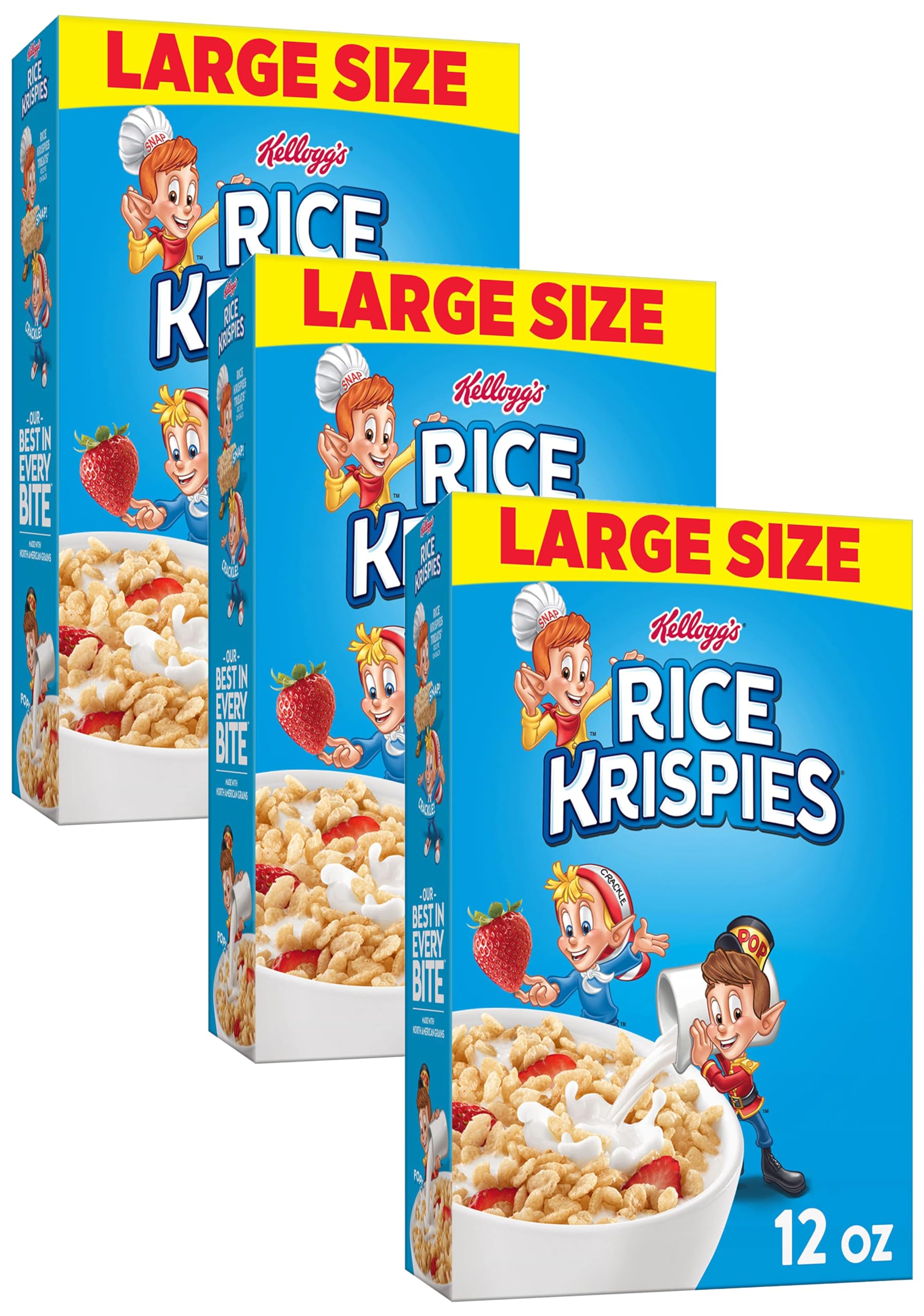 Amazon.com: Kellogg's Rice Krispies Cold Breakfast Cereal, 8