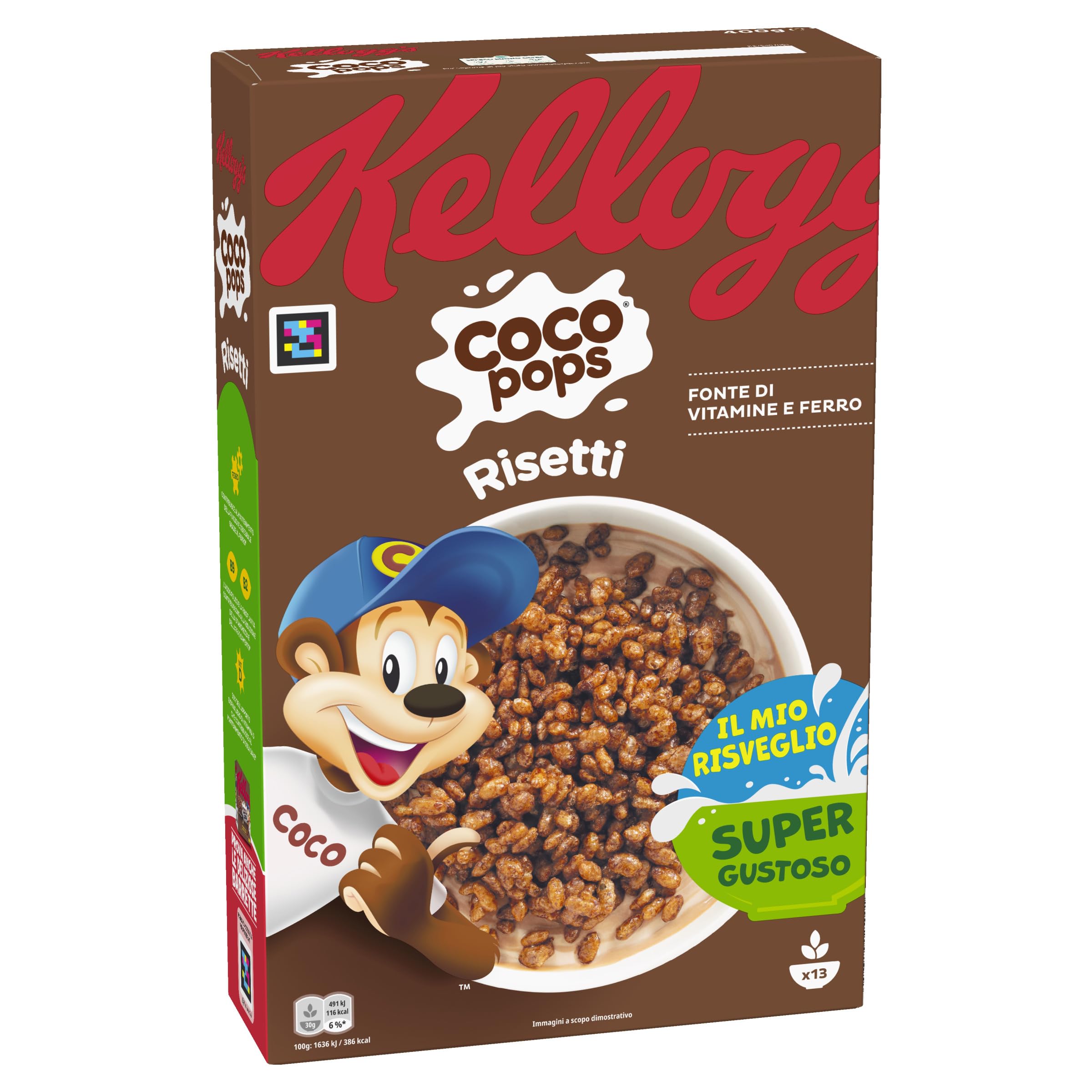 Kellogg's Coco Pops | Risetti al Cioccolato | Delizioso Riso Soffiato con Cacao | Confezione Singola da 400g (1 x 400g) - 3