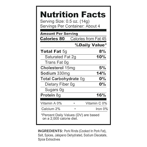 Miniatura 3 de Pork King Good Stupid Hot Pork Chicharrones - Paquete de 4 bocadillos bajos en carbohidratos, aptos para dieta cetogénica, chicharrones