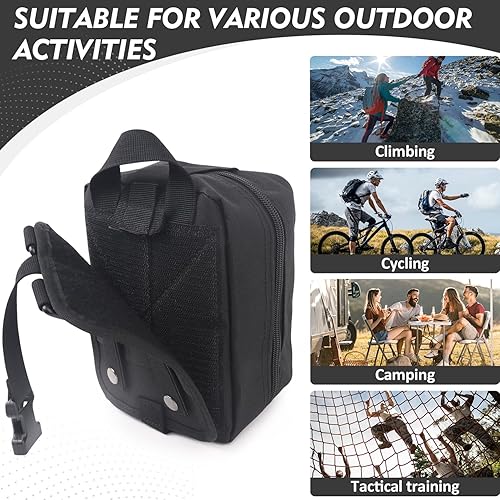 Miniatura 6 de Hilph Medical Molle Pouch Tactical, bolsa de primeros auxilios militar de nailon 800D, bolsa EMT de gran capacidad, bolsa Ifak para el hogar y