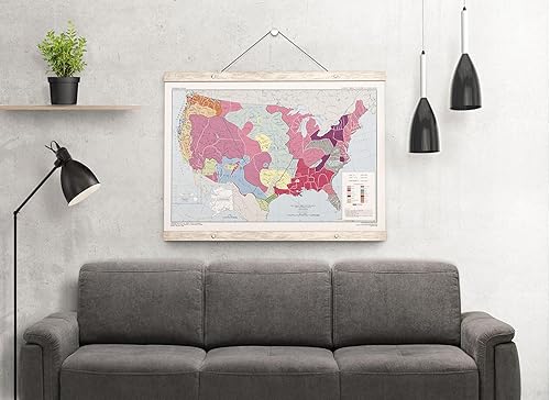Miniatura 3 de 1967 Mapa de tribus nativas americanas de Estados Unidos  Culturas e idiomas  Historia de pueblos indígenas indios  Decoración de aula de estudios