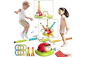 3 in 1 Jump, Toss Ring Game, Rocket Launcher Toy