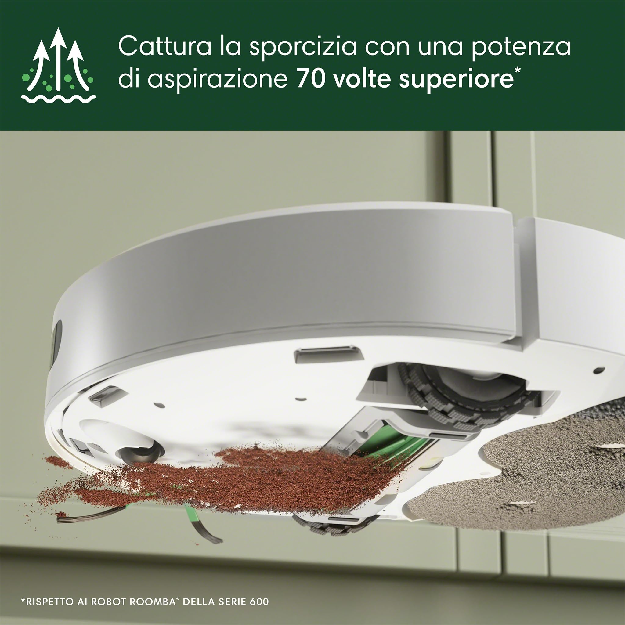 iRobot Roomba Plus 405 Combo + Stazione AutoWash, Robot Aspirapolvere Lavapavimenti, LiDAR, Rilevamento Tappeti, Previsione Pulizia Pavimento, DualClean, SmartScrub, Controllo Vocale e App, Bianco