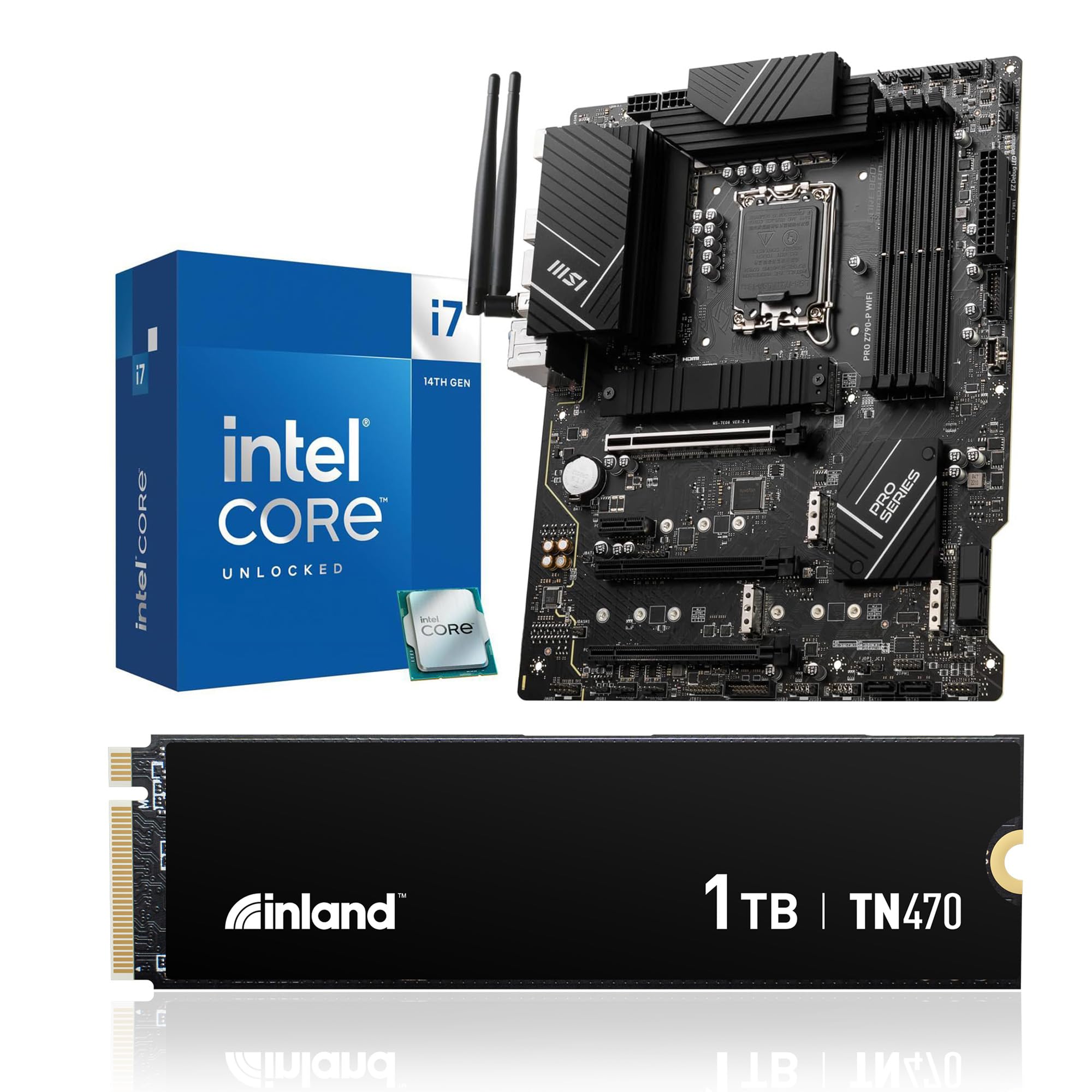 CPU Intel Core i7-14700K + MSI Z790P- WIFI Amazon.com: INLAND 3-in-1 Combo: Intel core i7-14700K+MSI