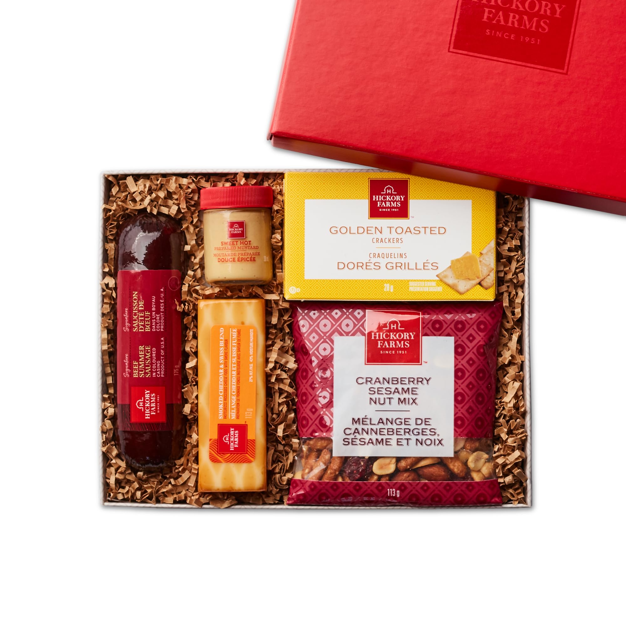 Hickory Farms Hickory Holiday Selection Gift Box | Small Gift Box | Meat & Cheese Sampler | Gourmet Food Gift Basket Perfect For Family, Birthday, Sympathy, Congratulations Gifts, Retirement, Thinking of You, Business and Corporate Gifts