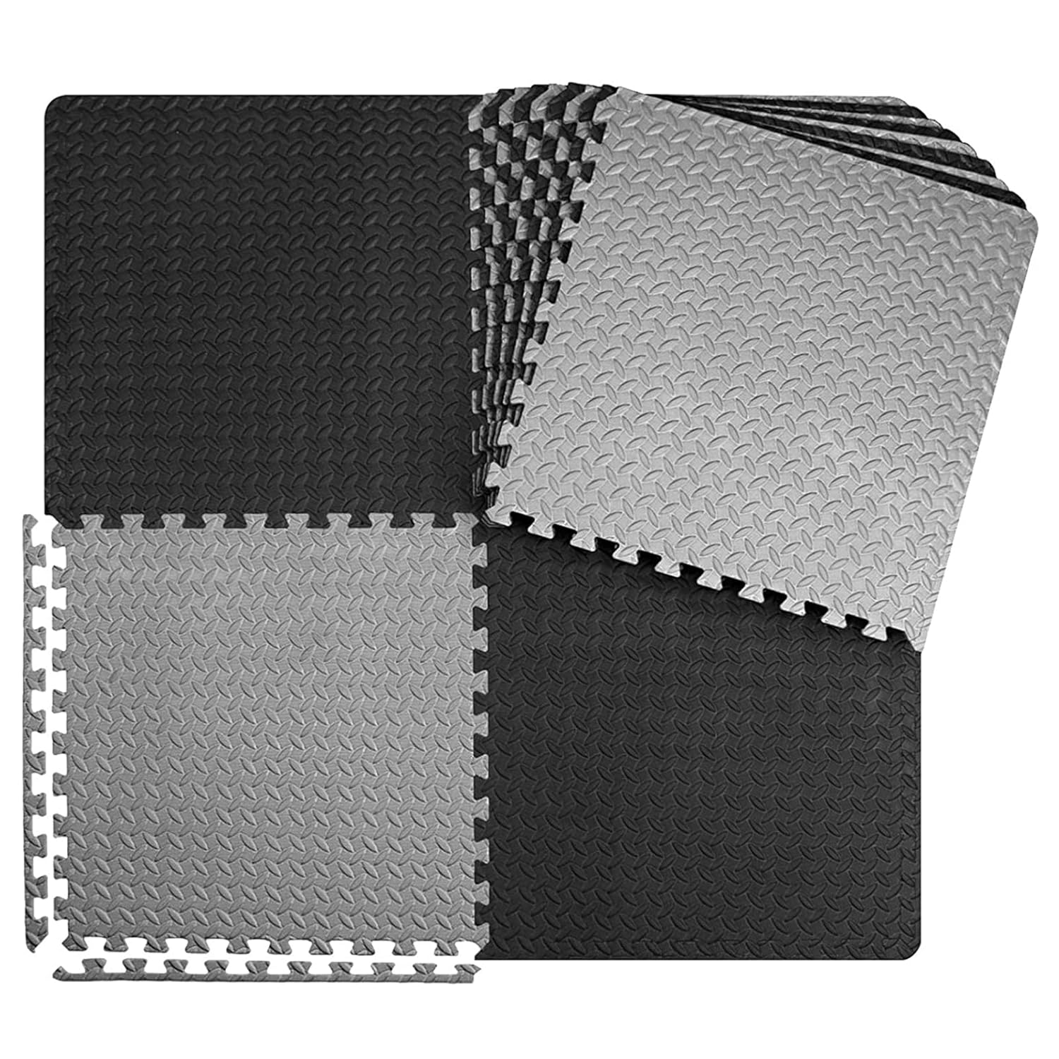 Nasmodo 416 pcs 1 Inch/25mm Gym Floor mat for Heavy Workout Puzzle mat