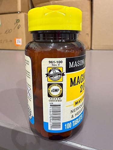 Miniatura 7 de Mason Natural Magnesio 200 mg, soporte de función muscular y nerviosa, 100 tabletas