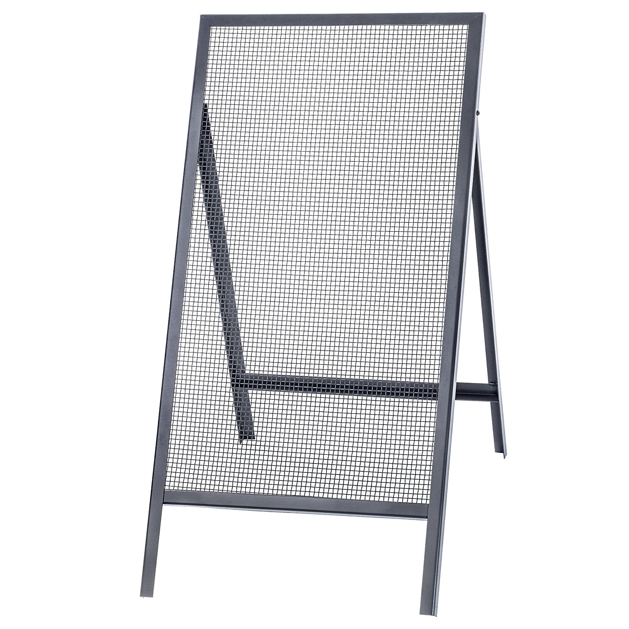 KADAX Colador de acero, rejilla de alambre de acero, colador de acero, colador de arena, colador rectangular para arena y compost, tierra y piedras (tamaño de la malla: 0,8 x 0,8 cm)