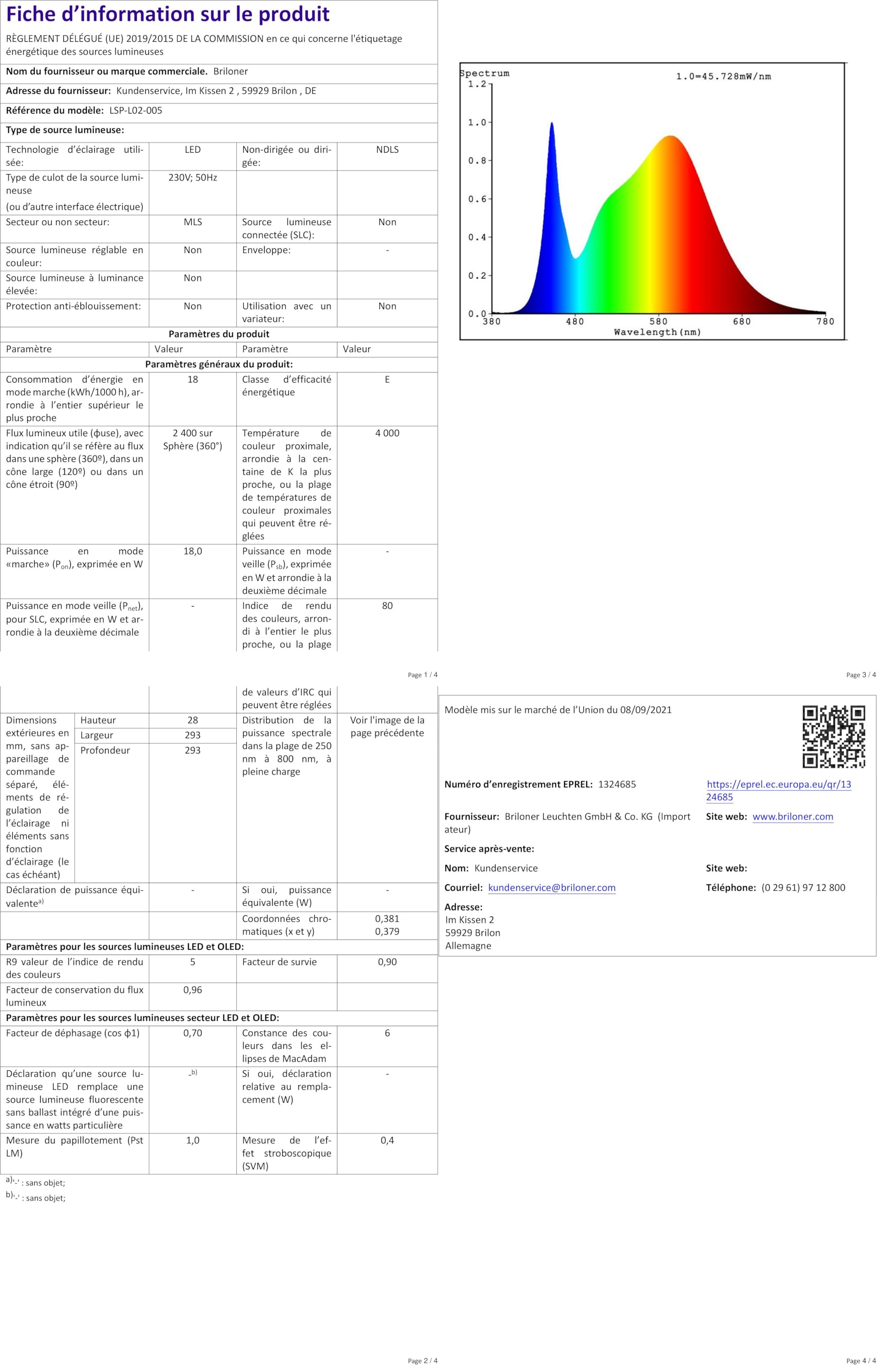Plafonnier LED Osram Planon Plus contre la fatigue visuelle éclairage 4000K - 14