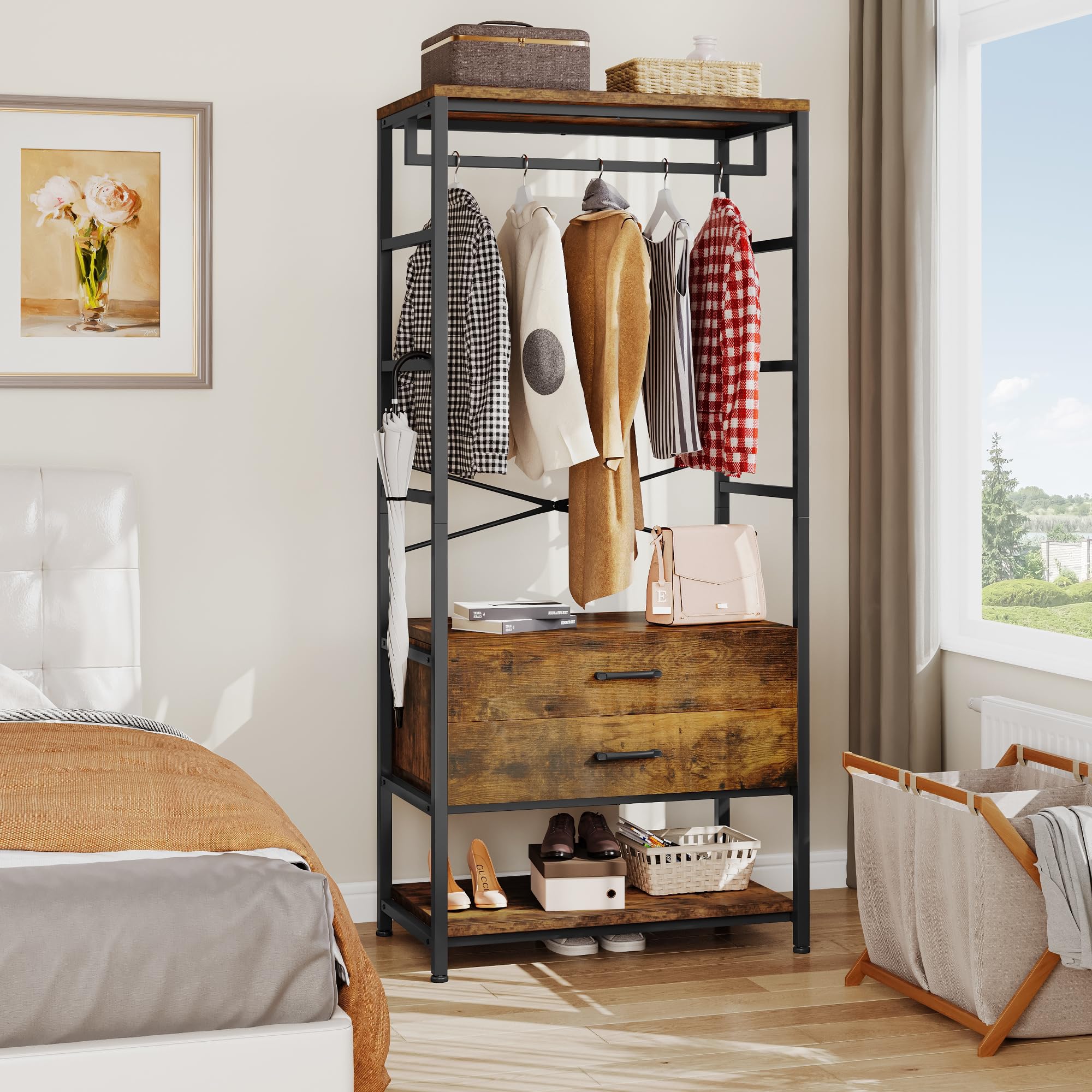 Elegante Camera Con Cabina Armadio Dietro Il Letto - Cabina It