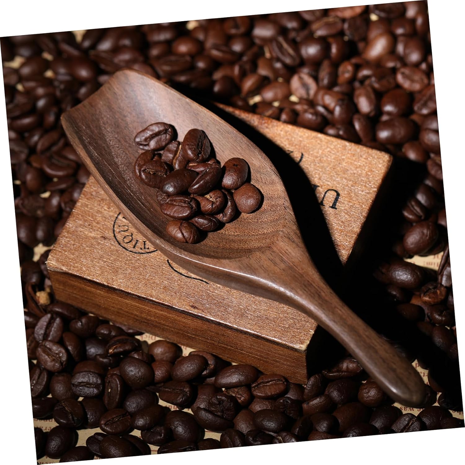 2pcs Practical Tea Reusable Scoop for Coffee Beans Loose Tea Elegant Natural Lightweight Easy to Use for Kitchen Travel