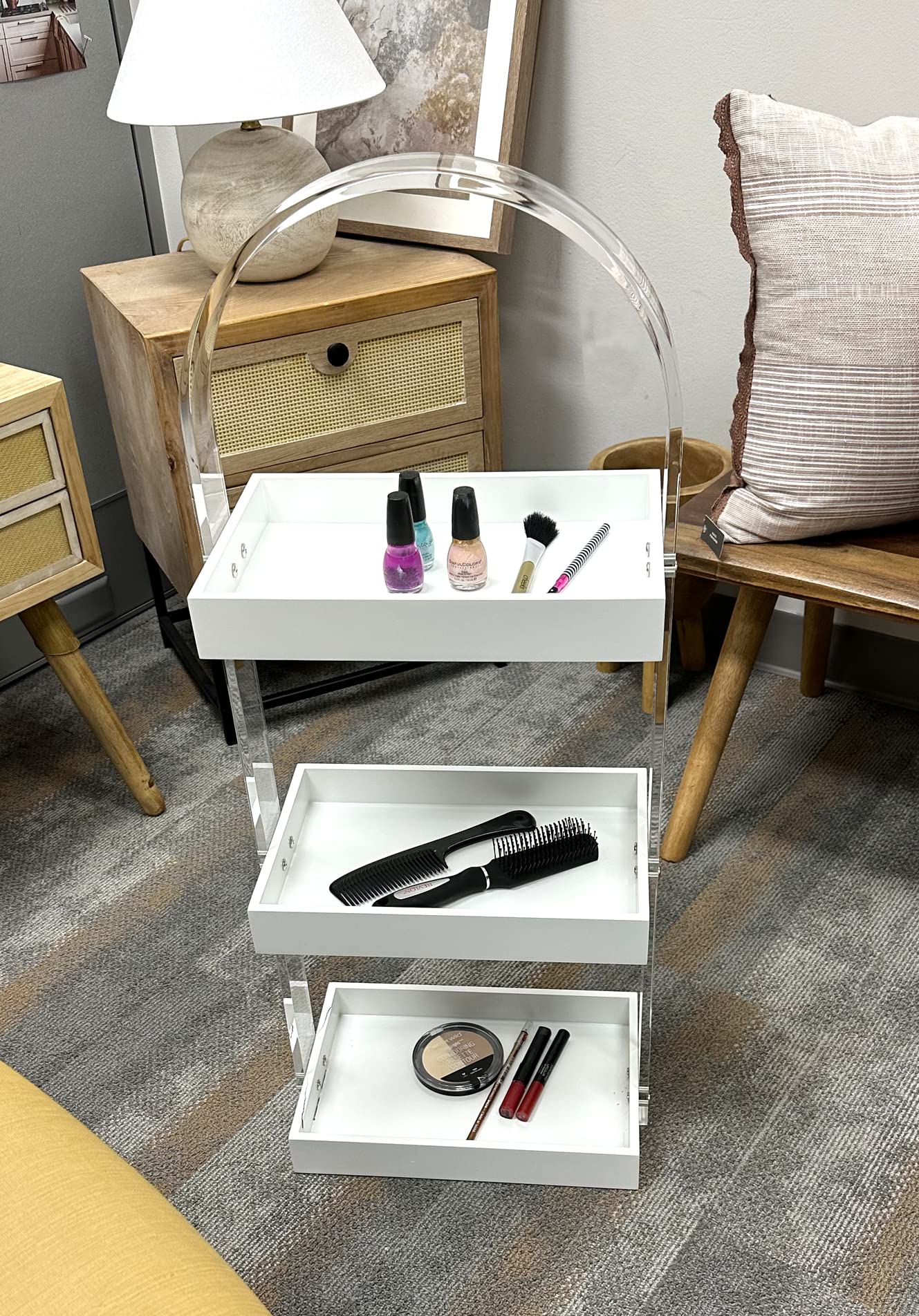 Amazon｜Designstyles 3段ディスプレイキャディー 自立式フロアショー