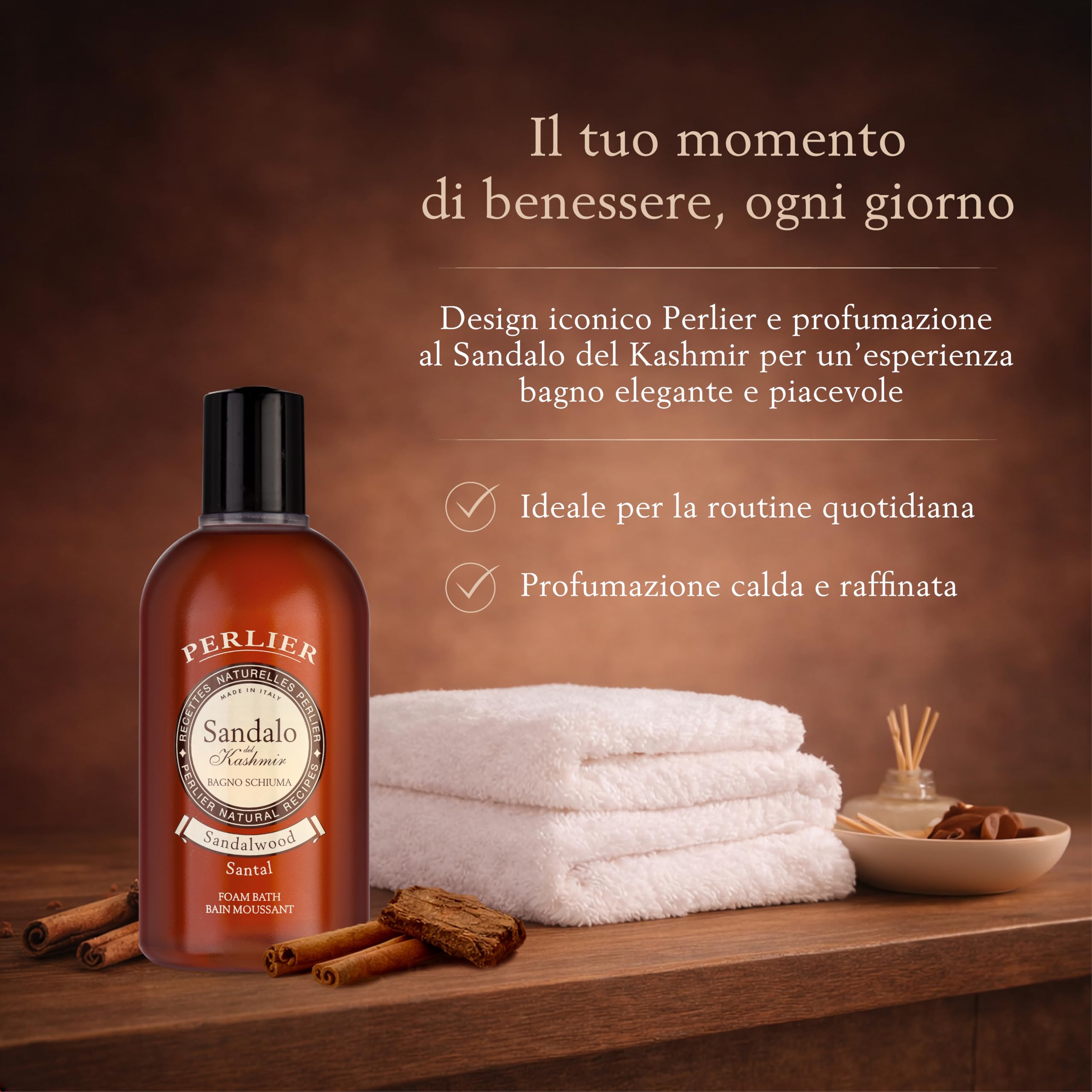 Perlier Sandalwood Płyn do Kąpieli, 500 ml