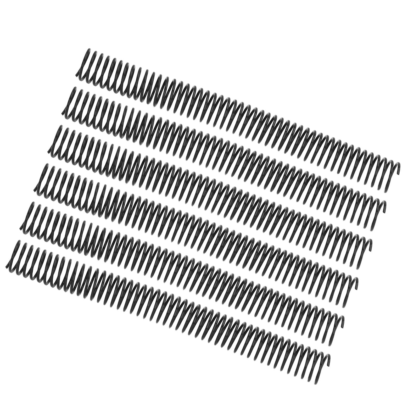Bobine di rilegatura a spirale in plastica, 35 pezzi diametro 25,4 mm 48 anelli Passo 4:1 Dorso in filo a spirale in plastica Capacità 215 fogli per documenti (Nera)