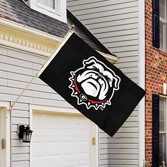 BSI PRODUCTS, INC. - Georgia Bulldogs 3x5 Flag with Heavy-Duty Brass Grommets - UGA Football, Basketball & Baseball Pride - High Durability - Designed for Indoor or Outdoor Use - Great Gift Idea