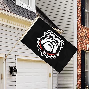 BSI PRODUCTS, INC. - Georgia Bulldogs 3x5 Flag with Heavy-Duty Brass Grommets - UGA Football, Basketball & Baseball Pride - High Durability - Designed for Indoor or Outdoor Use - Great Gift Idea