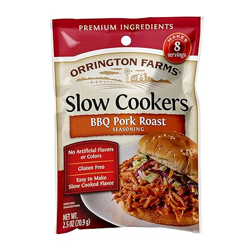 Miniatura 1 de Orrington Farms Condimento de cocción lenta asada de cerdo, barbacoa, paquete de 2.5 onzas (paquete de 12)