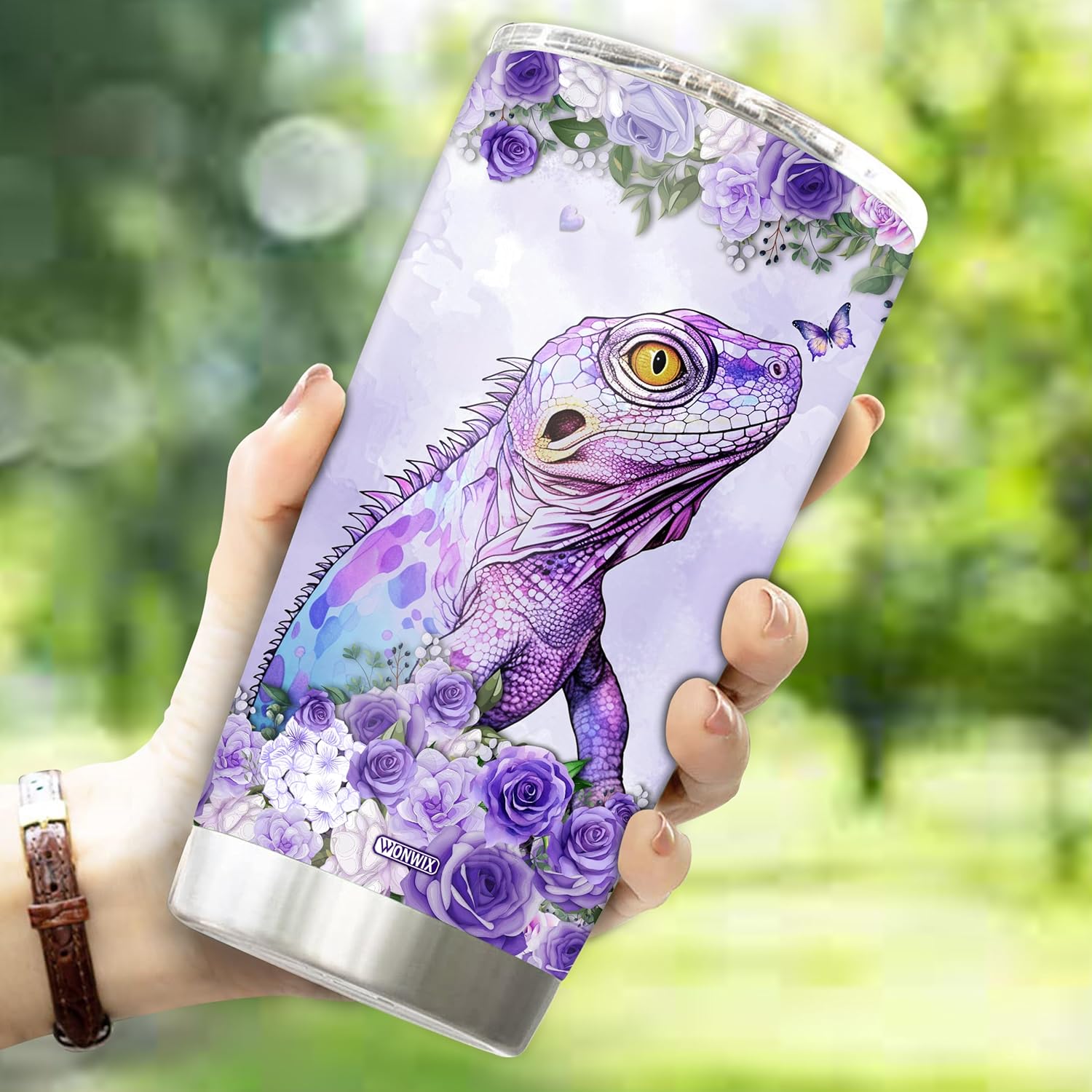 Personalized Lizard Tumbler Gifts for Women Girls 20oz Insulated Stainless Steel Travel Mug Water Bottle With Lid Custom Name Coffee Cup Gift for Sister Daughter - Image 3