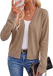 Arach&Cloz Women's Wool Blend Cardigan V Neck Button Business Casual Sweaters Tops