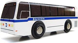 MUNI PALS Munipals New York City Bus Wooden Roadway Nova Bus RTS-06–Child Safe and Tested Wood Toy Bus