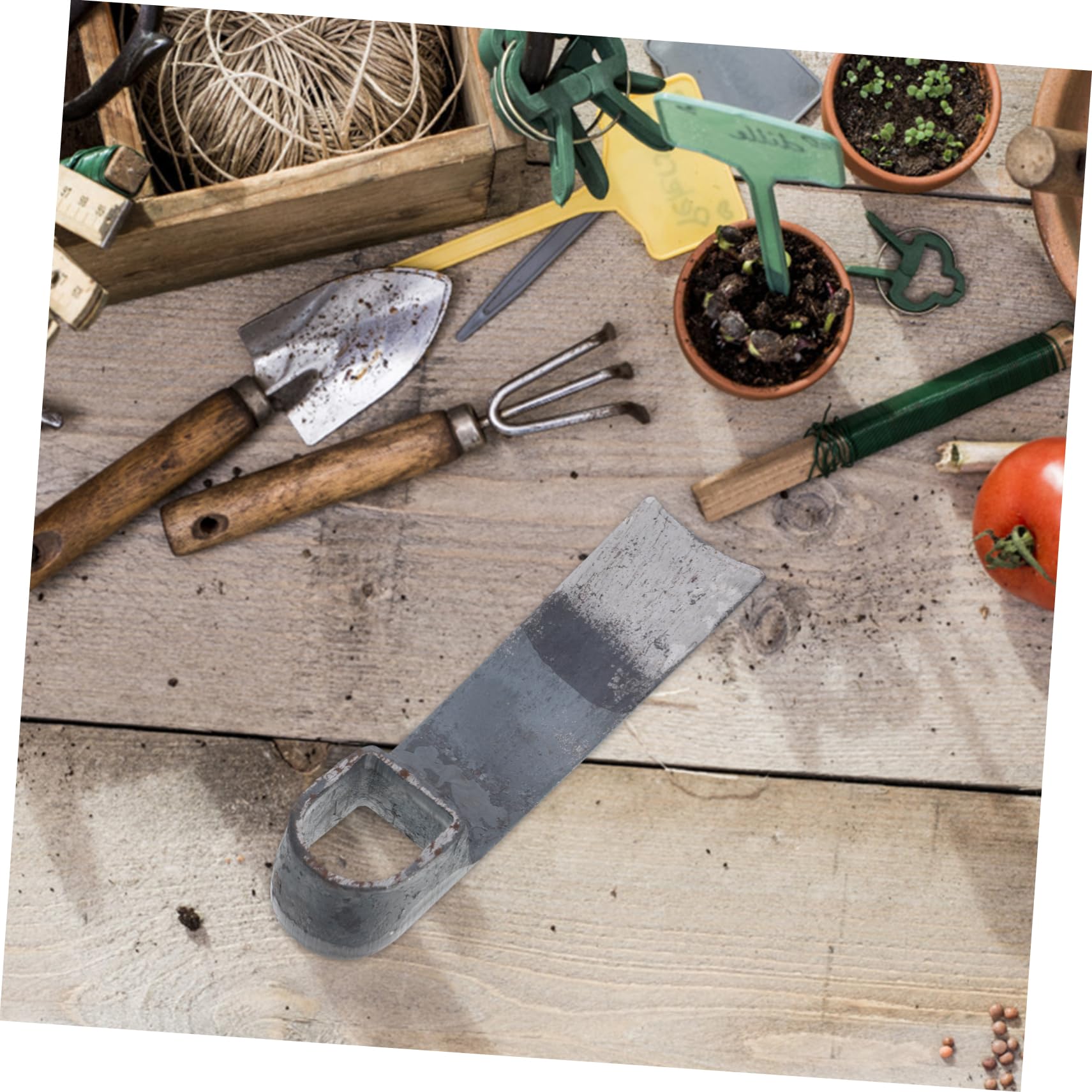 VICASKY Steel Hoe Garden Hoe for Weeding Loosening Soil Seeding 5cm for Gardening Outdoor Tool