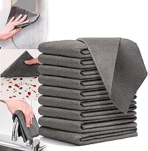 ZTOCOZ 10 Pack Reusable Microfiber Magic Cleaning Cloth (20 x 20cm) - Anti-Scratch, Lint Free & No Water Streek Thickened Micro Fiber Wash Cloth for Car Cleaning, Glass, Mirrors & Any Surface