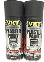 Vista 1 de VHT SP820 - Pintura plástica negra de alta temperatura, 11 onzas, paquete de 2