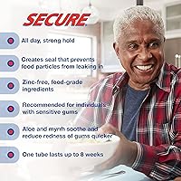 Vista 4 de Secure Adhesivo para prótesis dentales, sin zinc, 1.4 onzas
