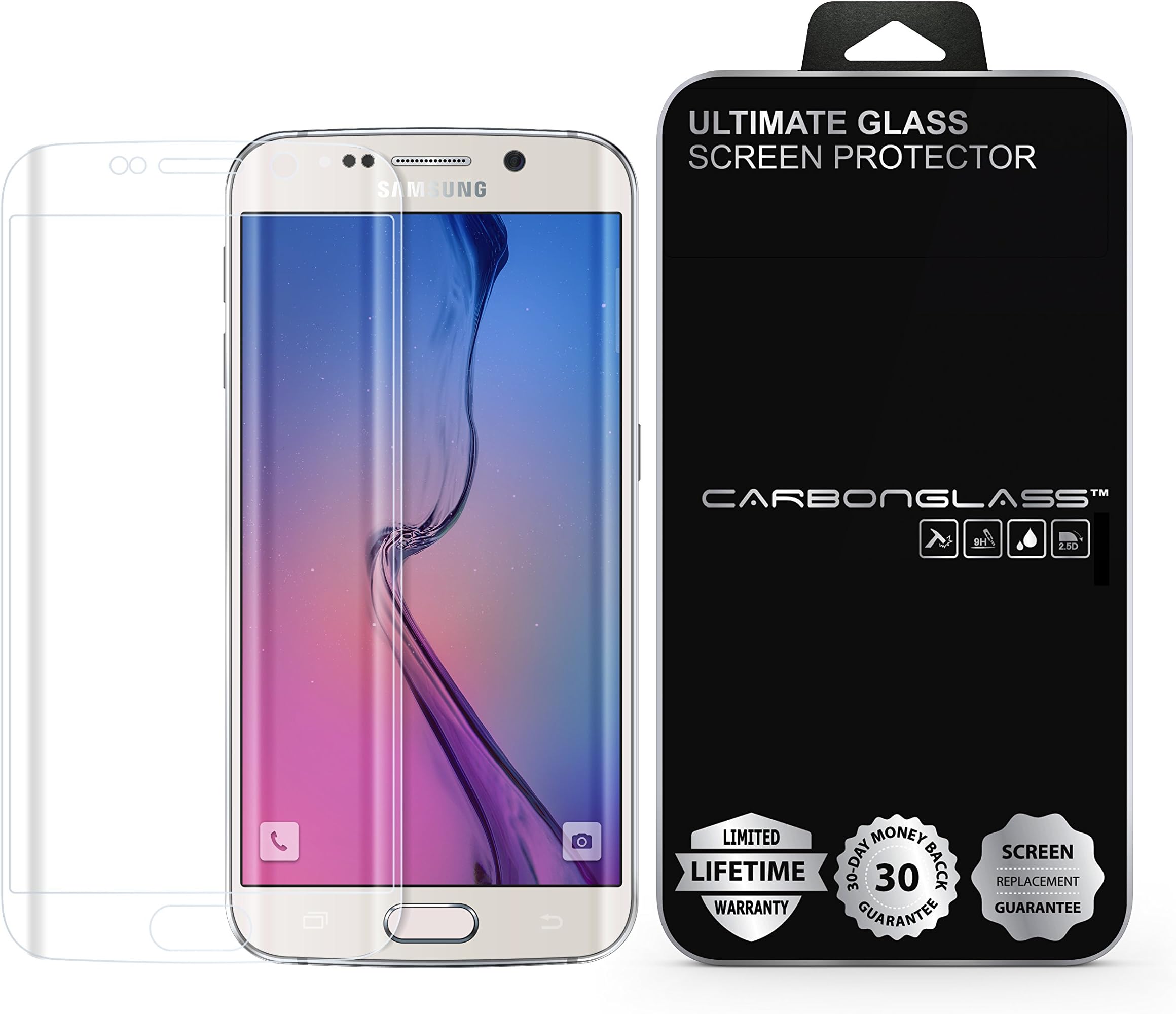 Samsung Galaxy S6 Edge Screen Protector by SCREENDER with 3 MONTHS ACCIDENTAL SCREEN DAMAGE COVER
