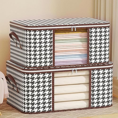 Bolsa de almacenamiento de ropa Caja de almacenamiento de clasificación de armario visual, bolsa de almacenamiento portátil para edredón de