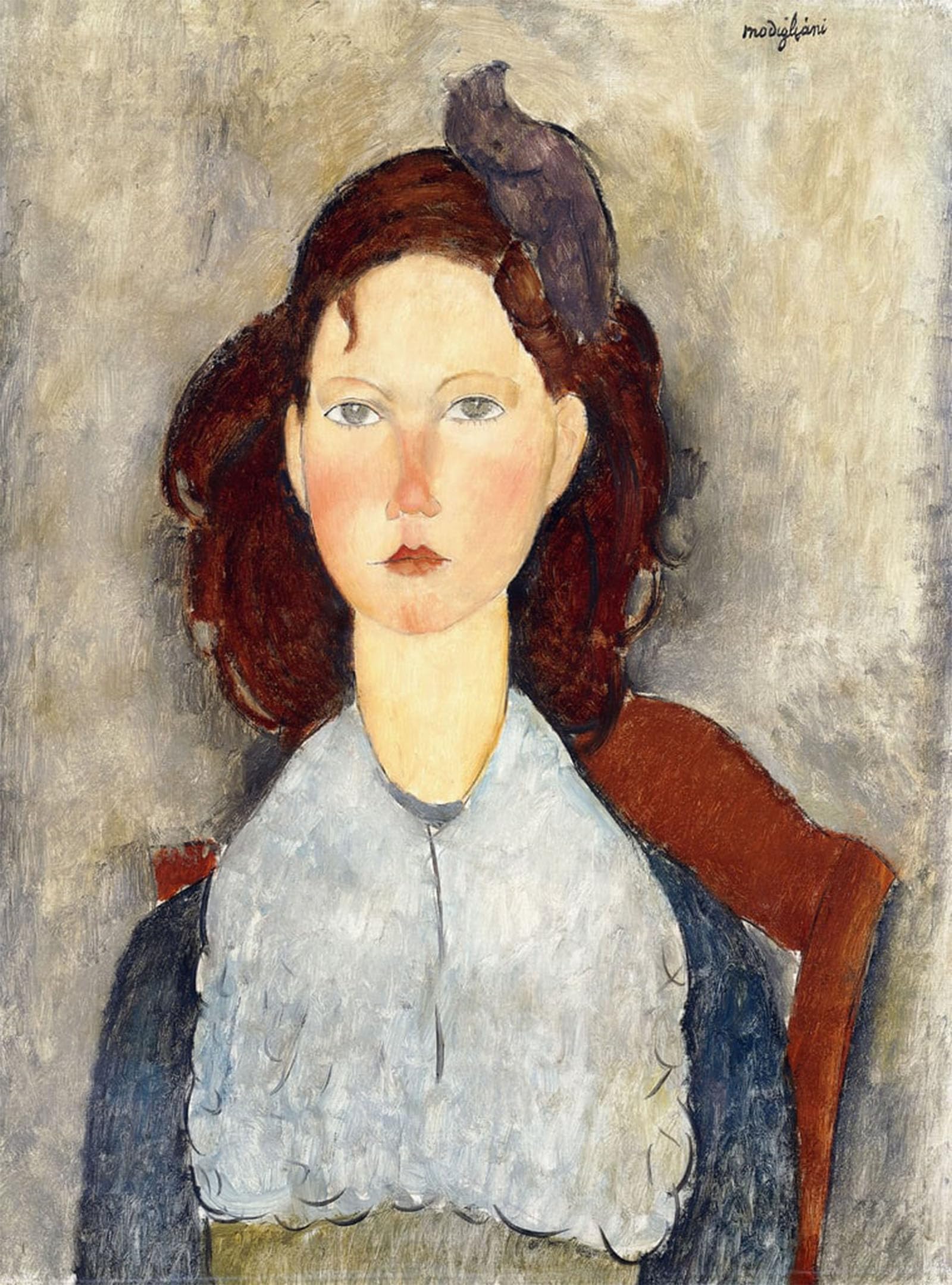 ARTXLXXBN Famous Prints Artwork Pictures Poster Painting Art Seated Girl by Amedeo Modigliani Artwork Landscape Pictures for Home Decor 60x90cm