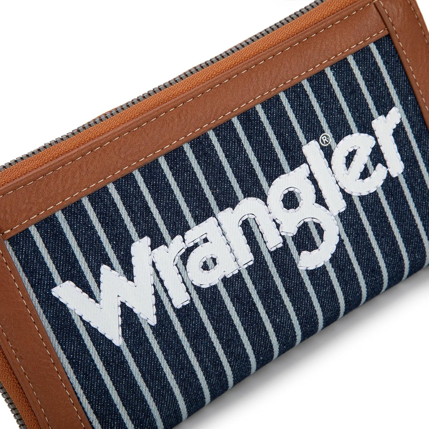 Montana West X Wrangler Classic Logo Wallets Wristlet Purse for Women Vintage Boho Ladies Wallet Coin Purse Two-Tone Credit Card Holder - Image 4