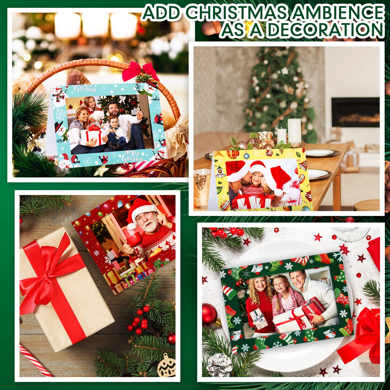 Amazon | Remerry Christmas フォトフレームカード 72枚パック