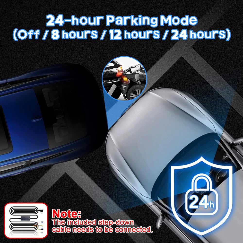 Dashcam Auto 4 Canali 360&deg; - Sistema Di Sicurezza Completo Con 4 Telecamere HD E Parcheggio 24H