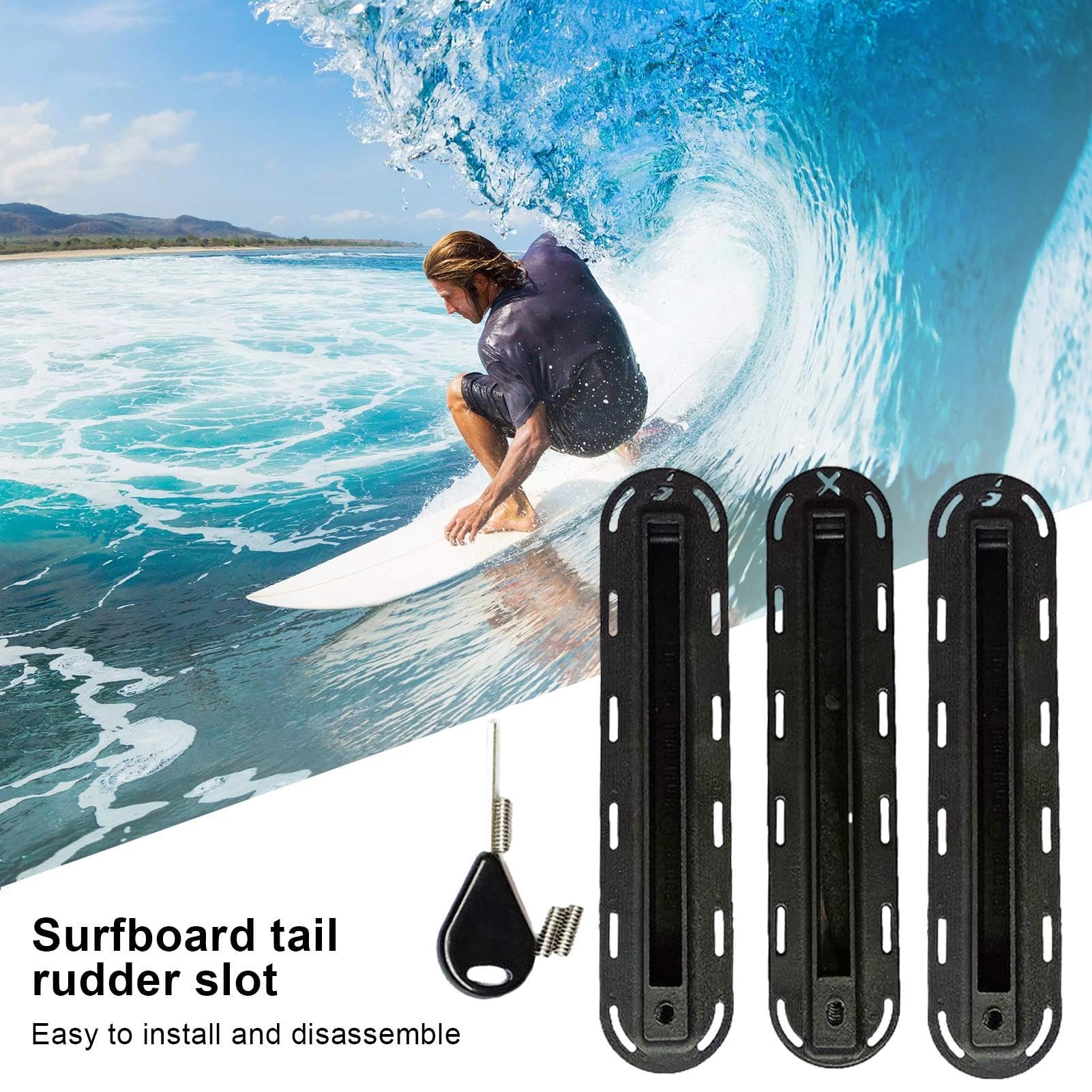 Lightwegh Longboard Finbox Juego de aletas para tabla de surf