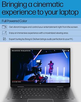 HP Envy x360 Convertible 15-inch Laptop, AMD Ryzen 7 5825U Processor, AMD Radeon Graphics, 8 GB RAM, 512 GB SSD, Windows 11 Home (15-eu1026nr, Nightfall Black Aluminum)