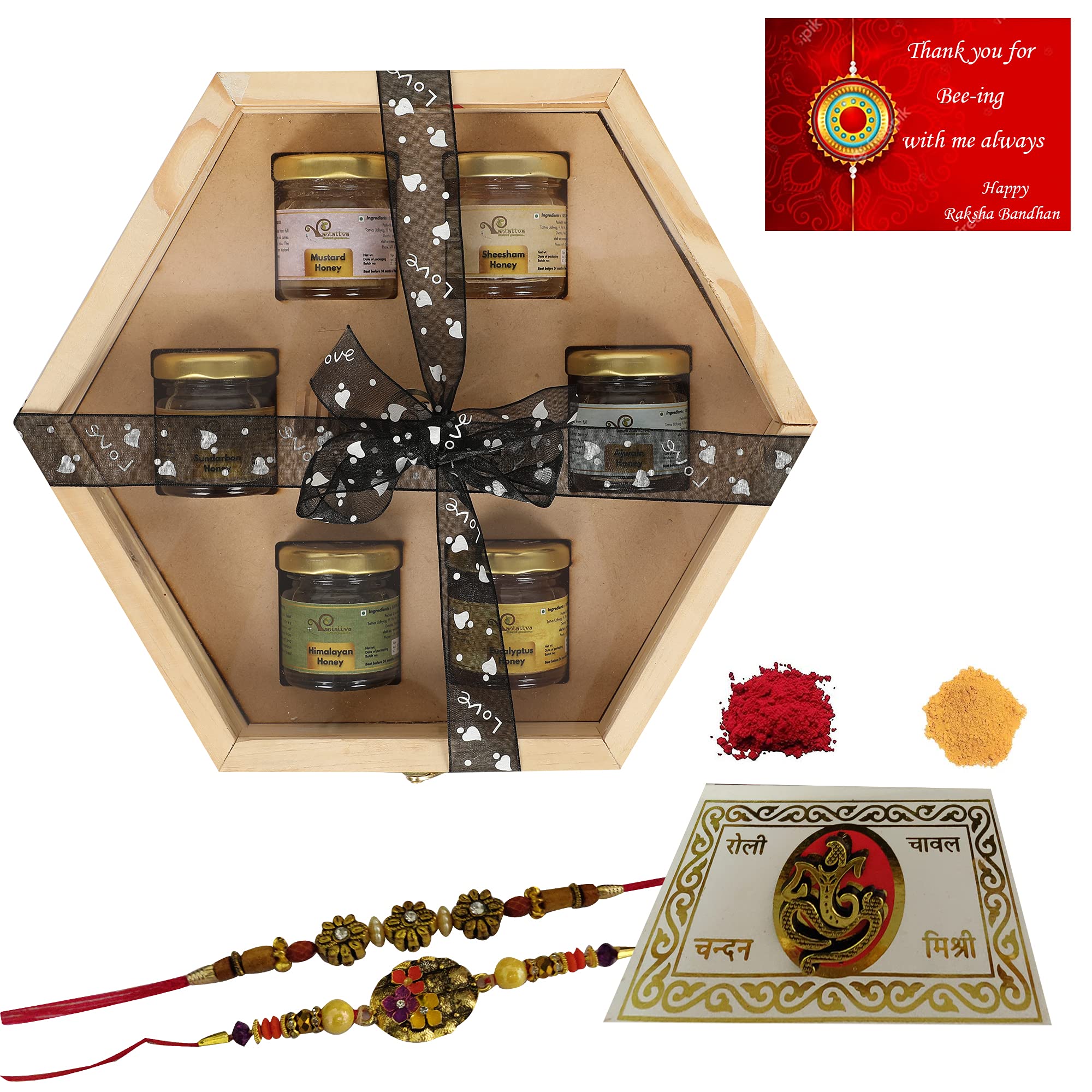 VANTATTVA-NATURE'S GOODNESS Healthy Gift Hamper of Honey - suits all ocassions Dilwali, Rakhi, Wedding, Birthdays, Corporate