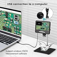 Vista 5 de Andonstar Microscopio digital HDMI AD207S-Pro, microscopio de soldadura, microscopio de moneda para monedas de error, kit de microscopio electrónico