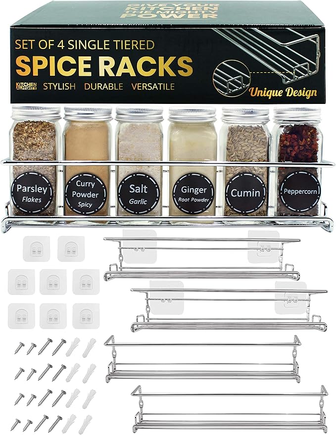 Spice Racks Organizer For Door Mount, Wall Mounted