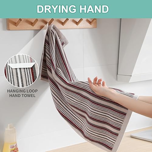 Miniatura 2 de SALAS Toallas de Cocina de Algodón Premium para Secar Platos, Toallas de Mano de Cocina Grandes y Largas, Paños para Platos Gruesos y Altamente Gris