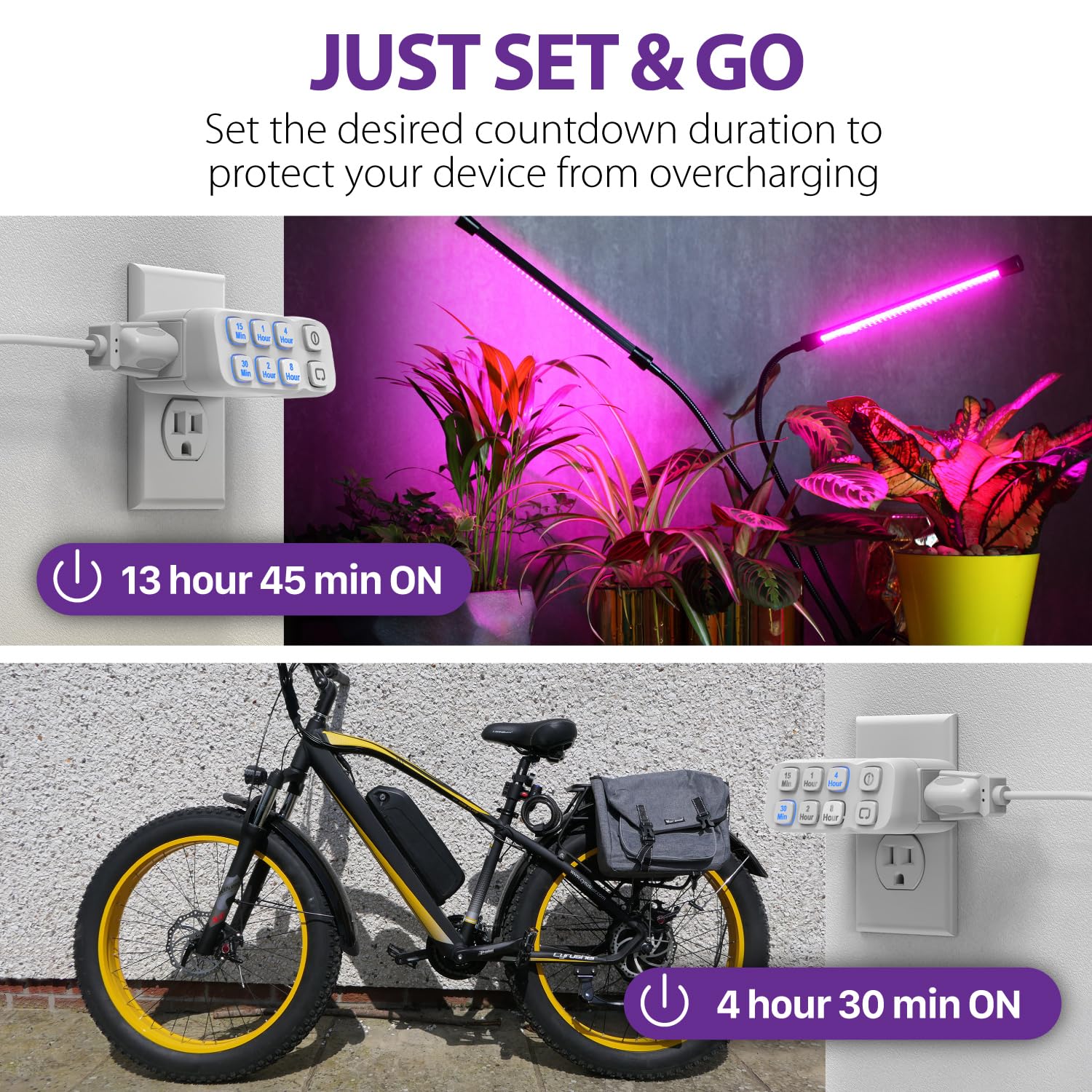 Snapklik.com : Countdown Plug-in Timer Dual Outlets, Indoor Light ...