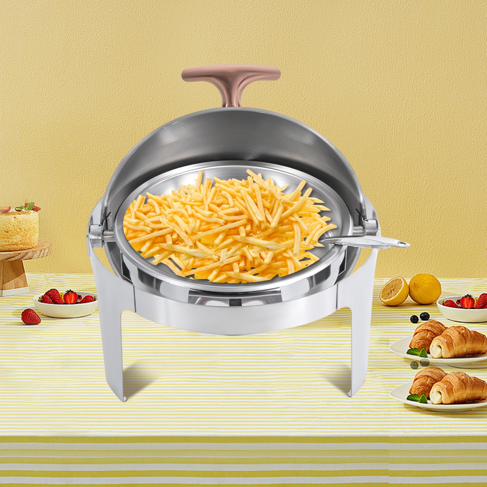 Chafing Dish 6L Acero inoxidable Rolltop calentador de alimentos