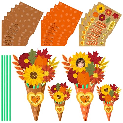 BeYumi Fall Flower Bouquet Craft - 24Pcs Flower Bouquet Craft