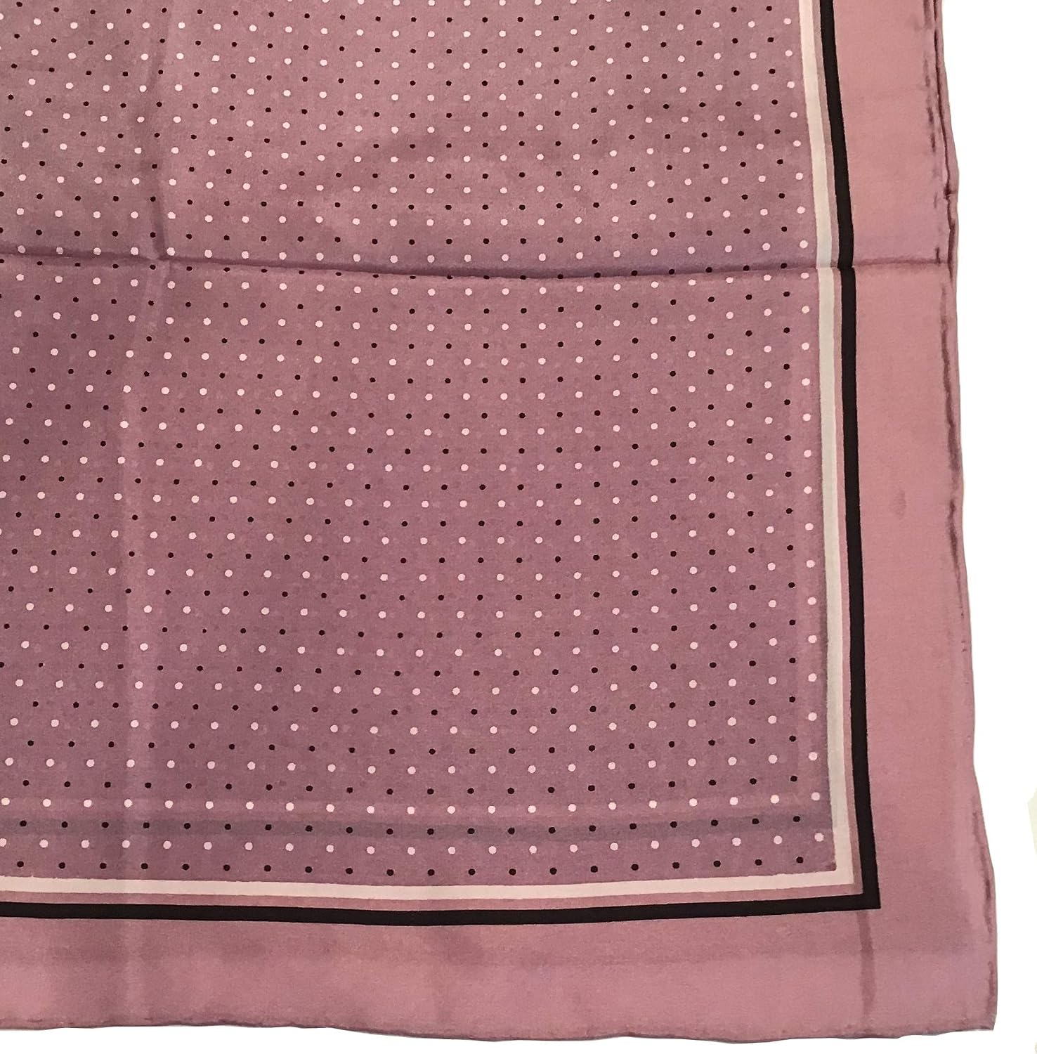 Wyoming Traders Wild Rag Mauve Silk Polka Dot Scarf