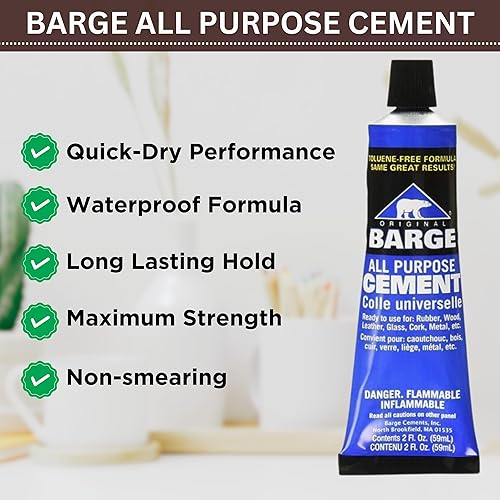 Miniatura 4 de Adhesivo de cemento de contacto para barcaza (2 onzas) con esparcidores de pasta Pixiss (5 piezas)  Cemento de secado rápido resistente al agua y