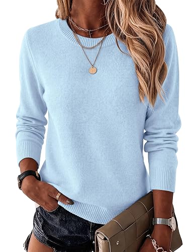 Zeagoo Womens Wool Blend Sweater Crewneck Long Sleeve Tops Fashion Clothing | Zeagoo Womens Wool Blend Crewnec