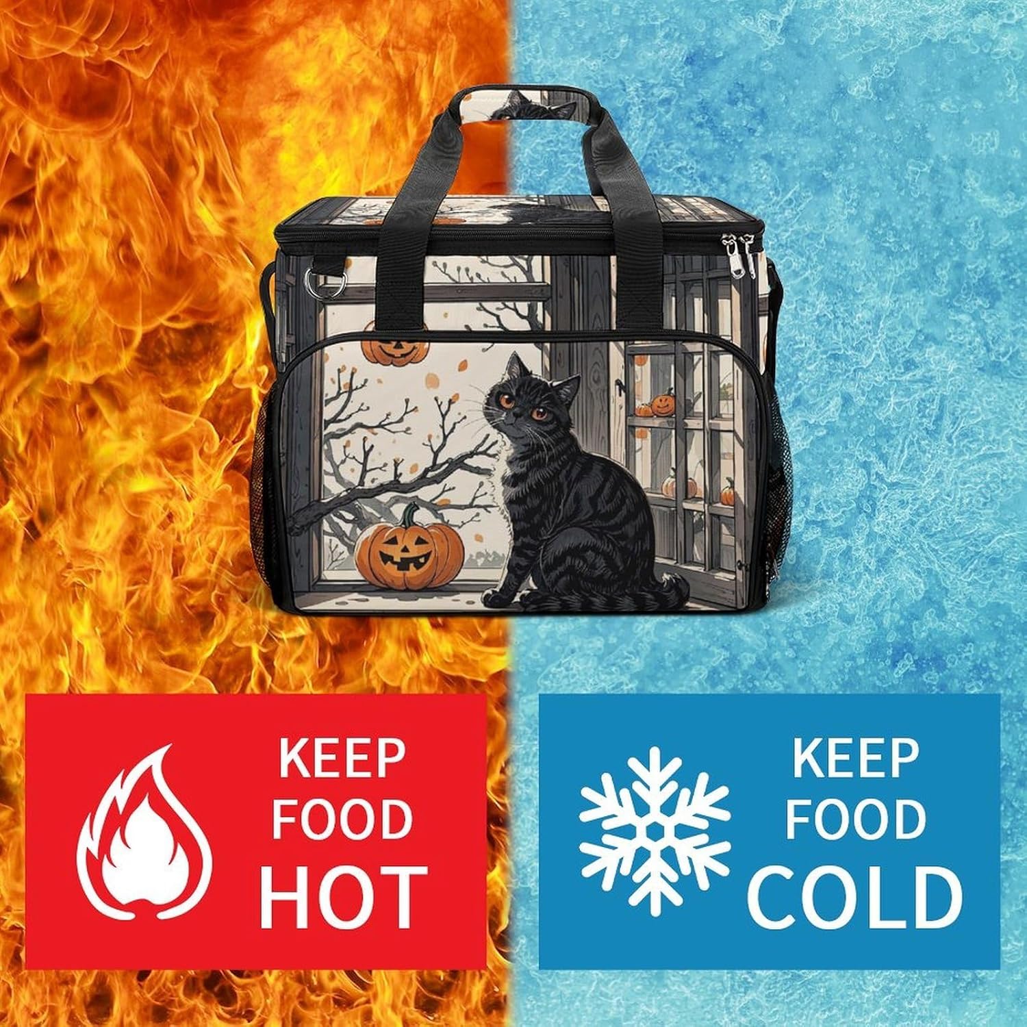 Insulated Picnic Backpack Tote Bag, Large Capacity 30L Window Squash Cooler Bag Leakproof Beach Bags Portable Lunch Box Waterproof Picnic Basket for Beach Camping BBQ