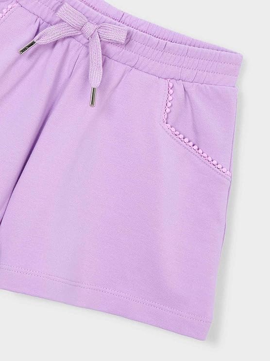 Mayoral Chenille Shorts for Girls Lilac