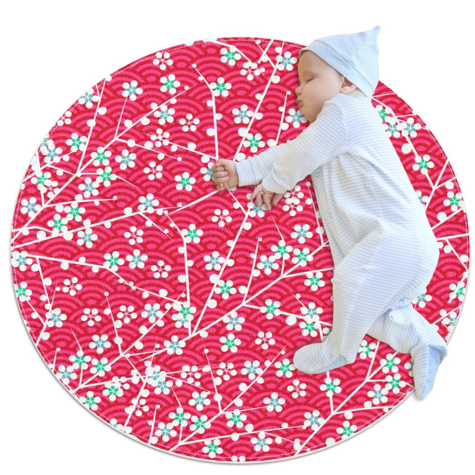 Tapis de salle de bain rose motif floral pour chambre enfant