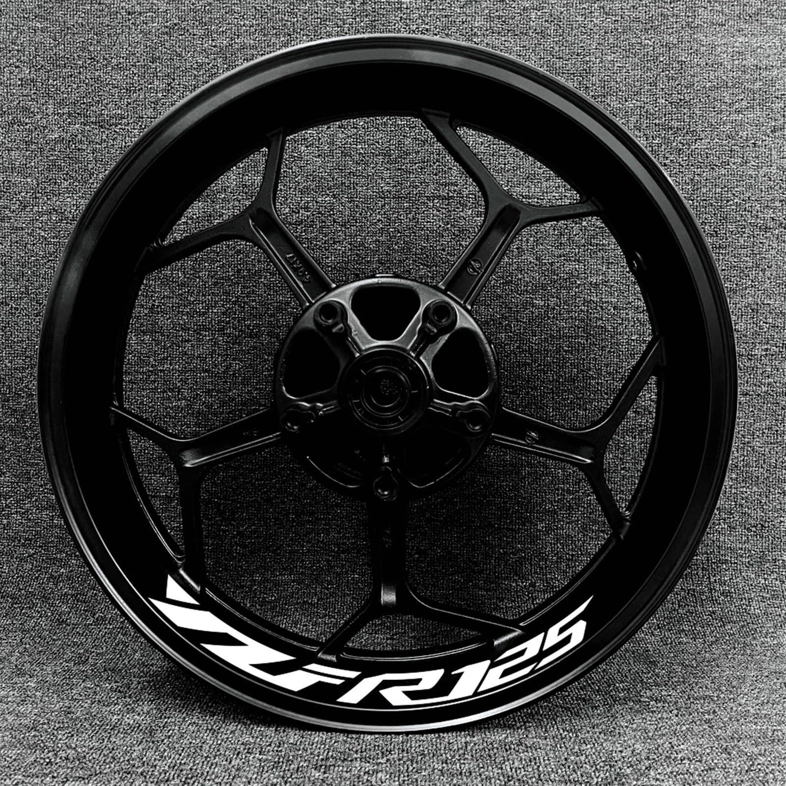 Motorcycle Front and Rear Tire Rim Reflective Decals Waterproof Stickers Accessories for Yamaha YZF R125 Decorative(Color1)